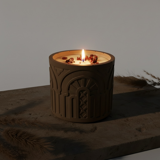 תְּשׁוּקָה | נר בכלי אבן בעיצוב אוריינטלי