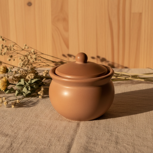 זְרִימָה | נר בכלי אבן בעיצוב כד כפרי